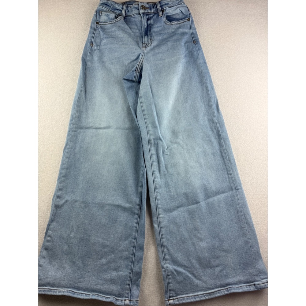 Hidden Jeans Womens High Rise Wide Leg Light Wash Denim HD9457-LT Size 25